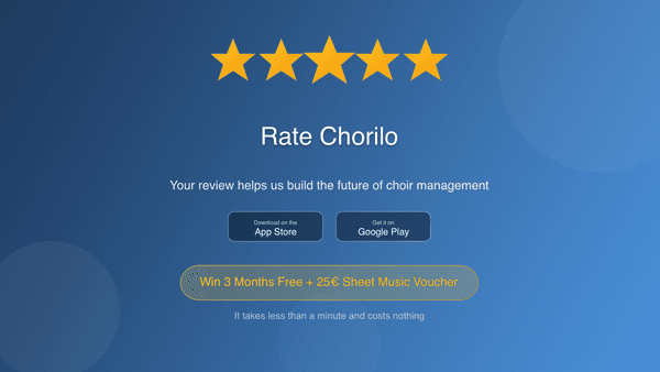 Rate the Chorilo App and Help Us Get Even Better