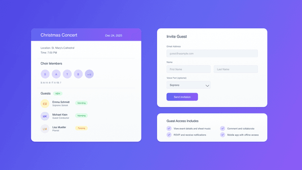 Invite Guests to Events – Soloists, Conductors and More