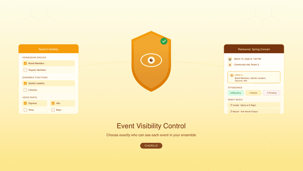 Targeted Event Control: Restricting Event Visibility in Your Choir