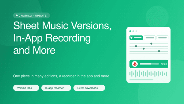 Sheet Music Versions, In-App Recordings and More