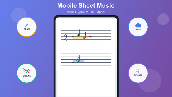 Sheet Music in the Mobile App – Your Digital Music Stand on the Go