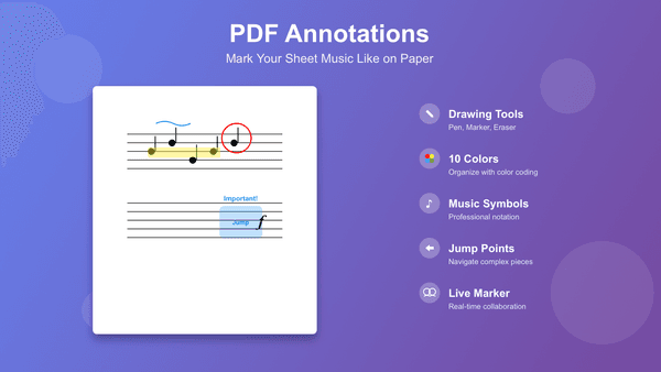 PDF Annotations: Mark Your Sheet Music Like on Paper