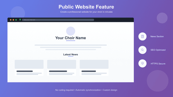 Your Own Public Website for Your Choir