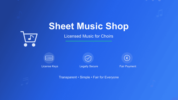 The Chorilo Sheet Music Shop: Licensed Music for Choirs