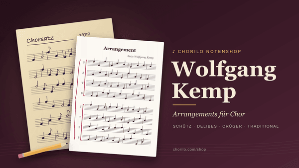 Wolfgang Kemp: New Arranger in the Chorilo Sheet Music Shop