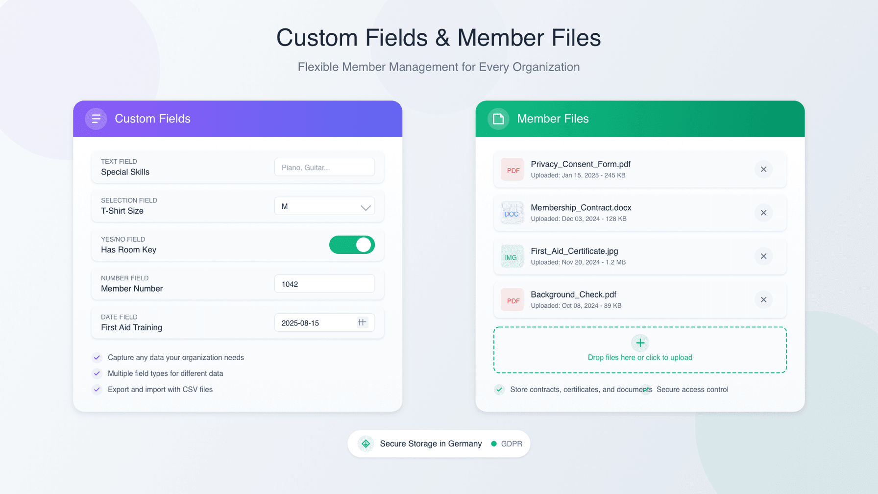 Custom Fields and Files: Flexible Member Management for Every Organization