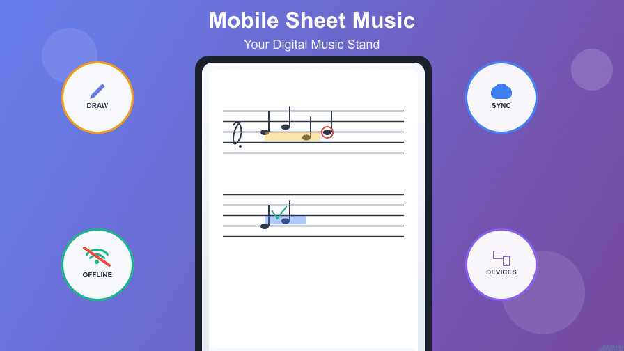 Sheet Music in the Mobile App – Your Digital Music Stand on the Go
