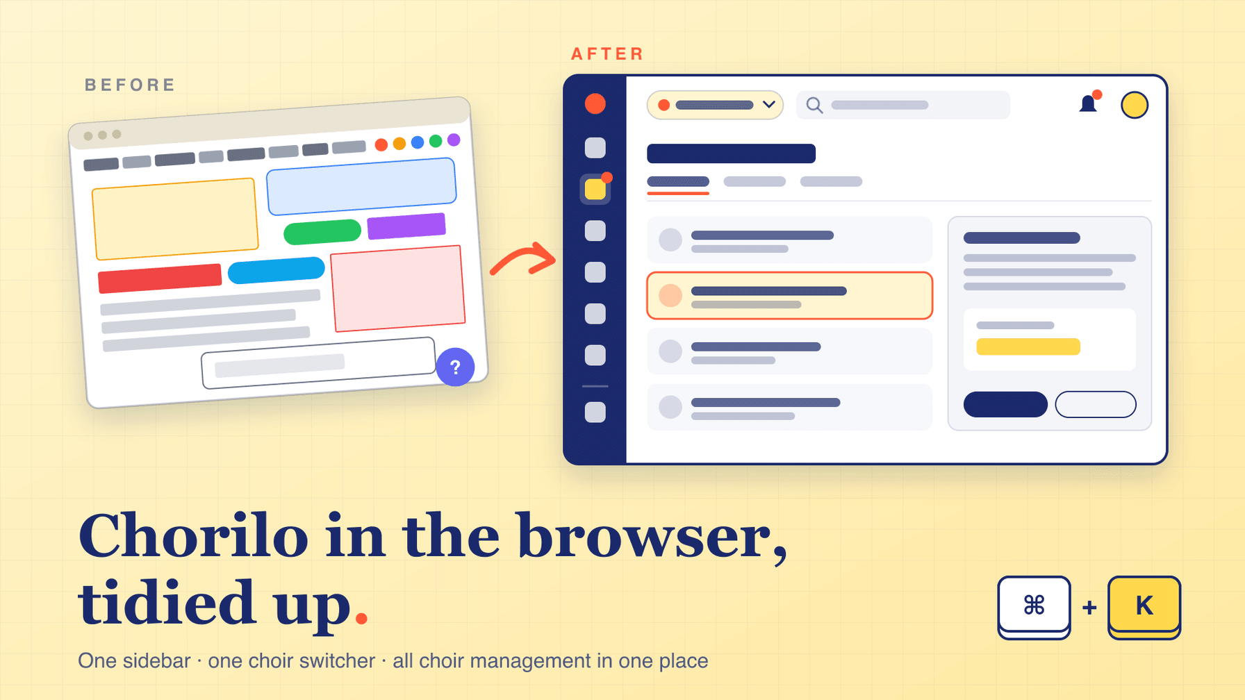 Chorilo in the browser: tidier, more logical and quicker to get where you need