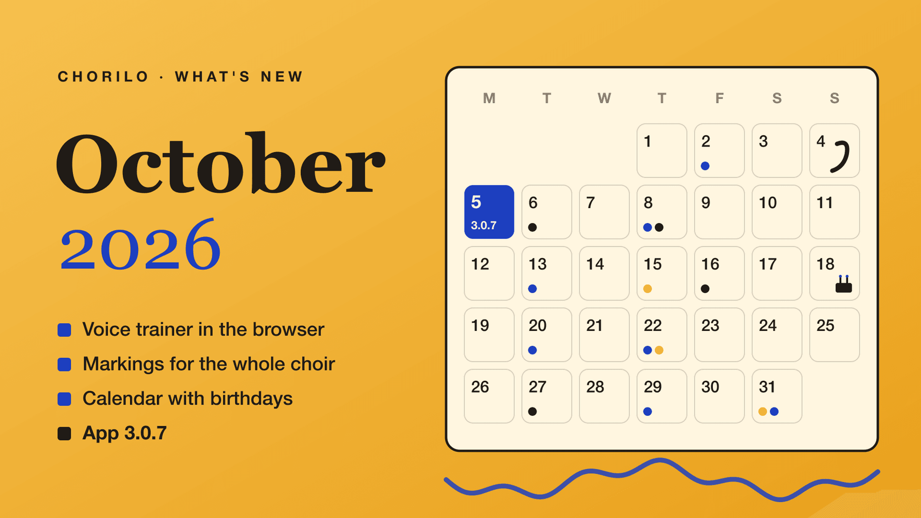 October 2026: Voice trainer in the browser, markings for everyone and app 3.0.7