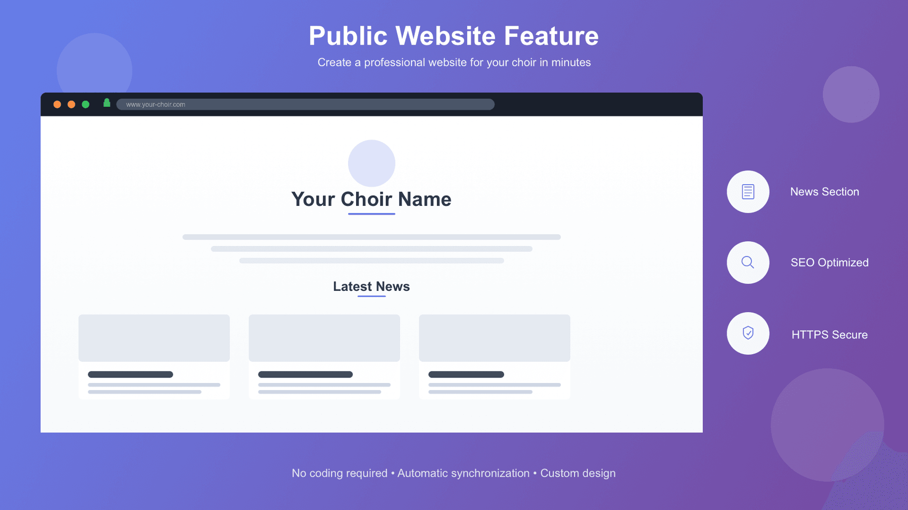 Your Own Public Website for Your Choir